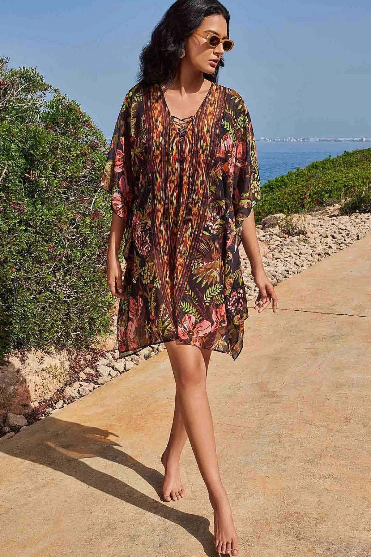 Vrouwen Miraclesuit Cover-Ups|Botanico Caftan Zwembedekking