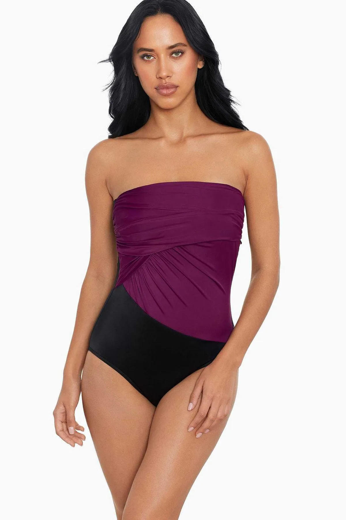 Vrouwen Miraclesuit Een Stuk|Colorblock Godin Badpak Uit Een Stuk