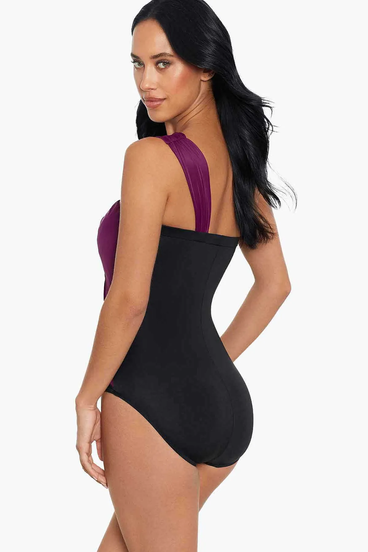 Vrouwen Miraclesuit Een Stuk|Colorblock Godin Badpak Uit Een Stuk