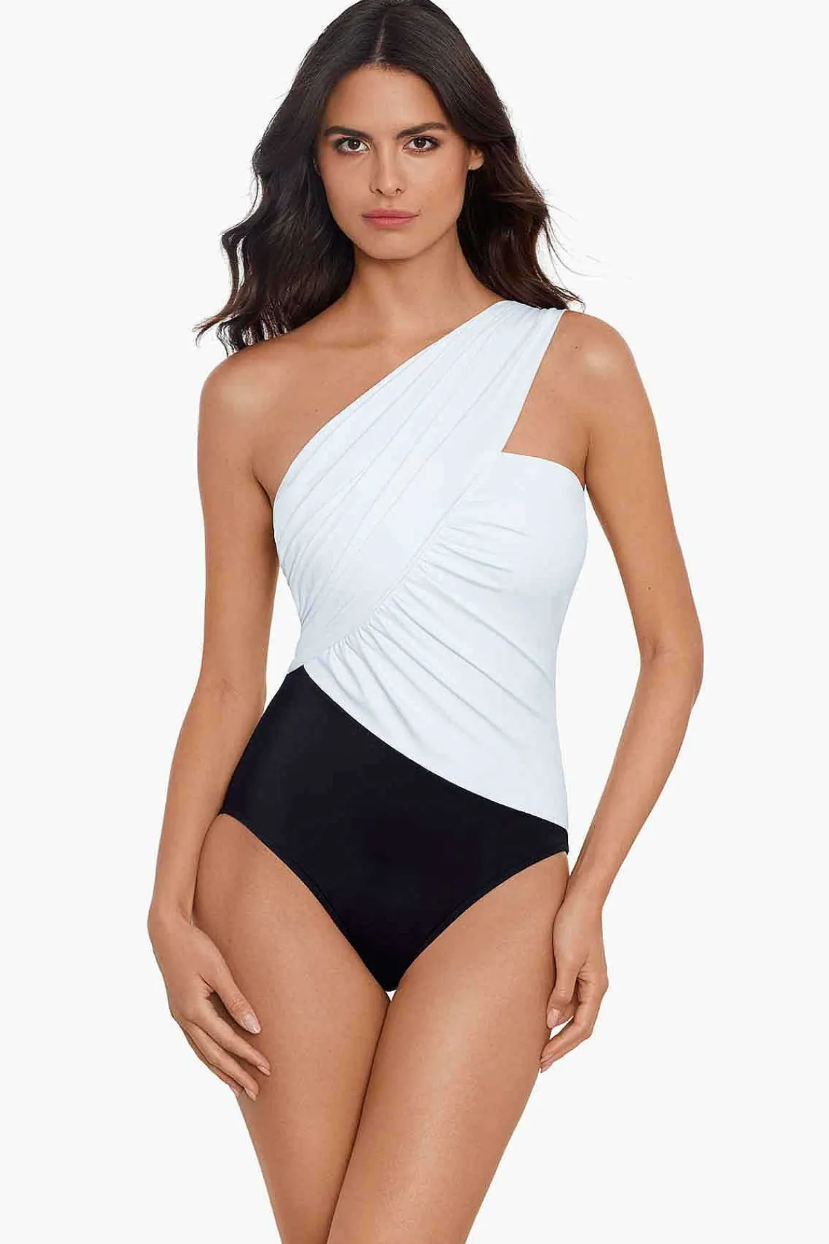 Vrouwen Miraclesuit Bandeau|Colorblock Godin Badpak Uit Een Stuk