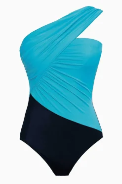 Vrouwen Miraclesuit Bandeau|Colorblock Godin Badpak Uit Een Stuk