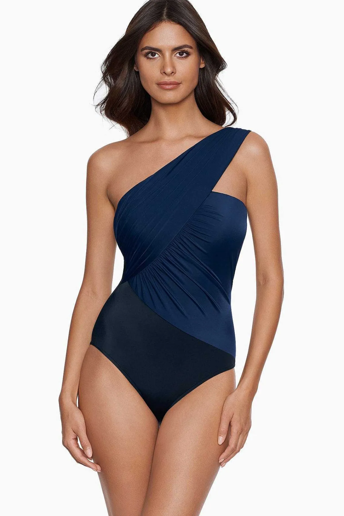 Vrouwen Miraclesuit Bandeau|Colorblock Godin Badpak Uit Een Stuk