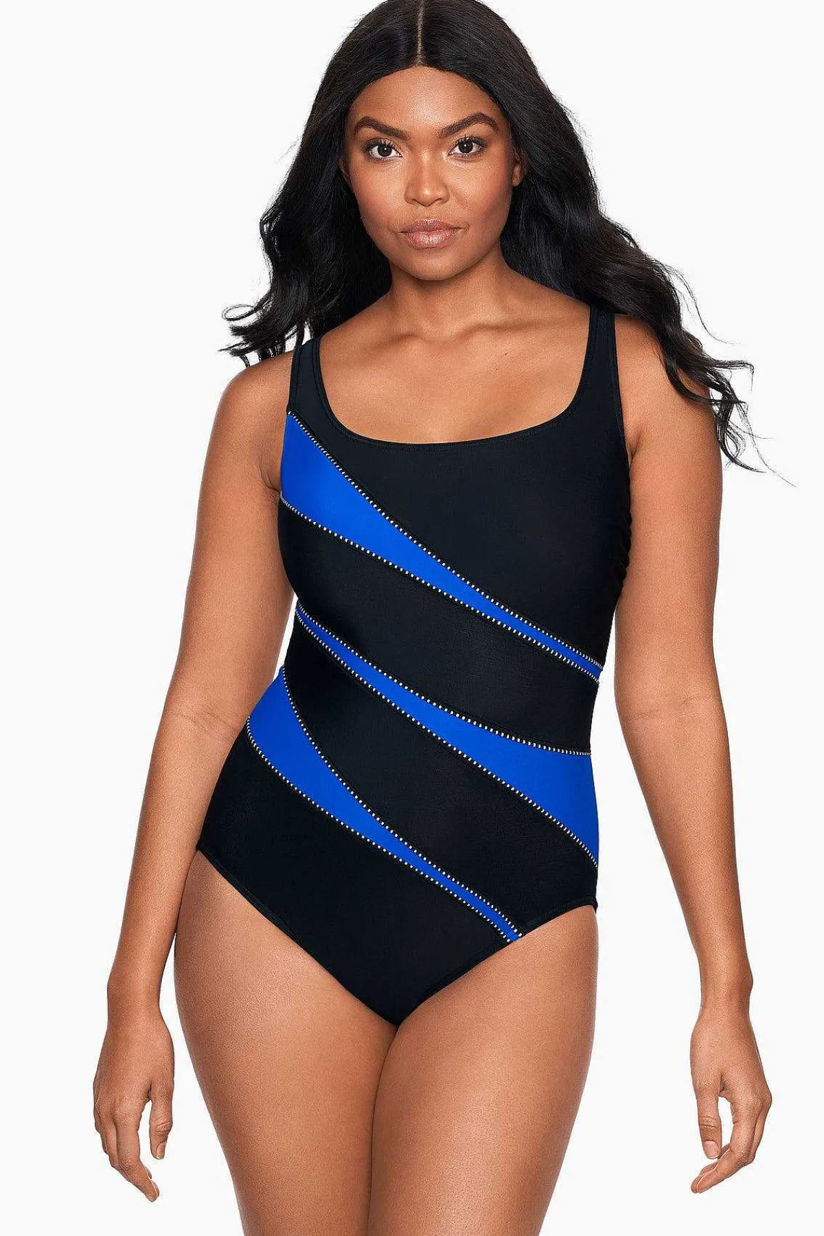 Vrouwen Miraclesuit Een Stuk|Colorblock Helix Badpak Uit Een Stuk Dd-Cup