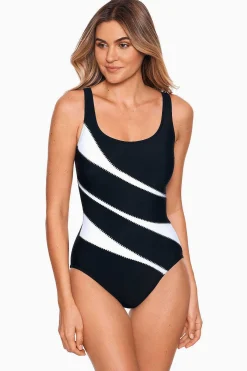 Vrouwen Miraclesuit Een Stuk|Colorblock Helix Badpak Uit Een Stuk Ddd-Cup