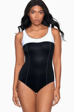 Vrouwen Miraclesuit Een Stuk|Colorblock Touche Badpak Uit Een Stuk, Dd-Cup