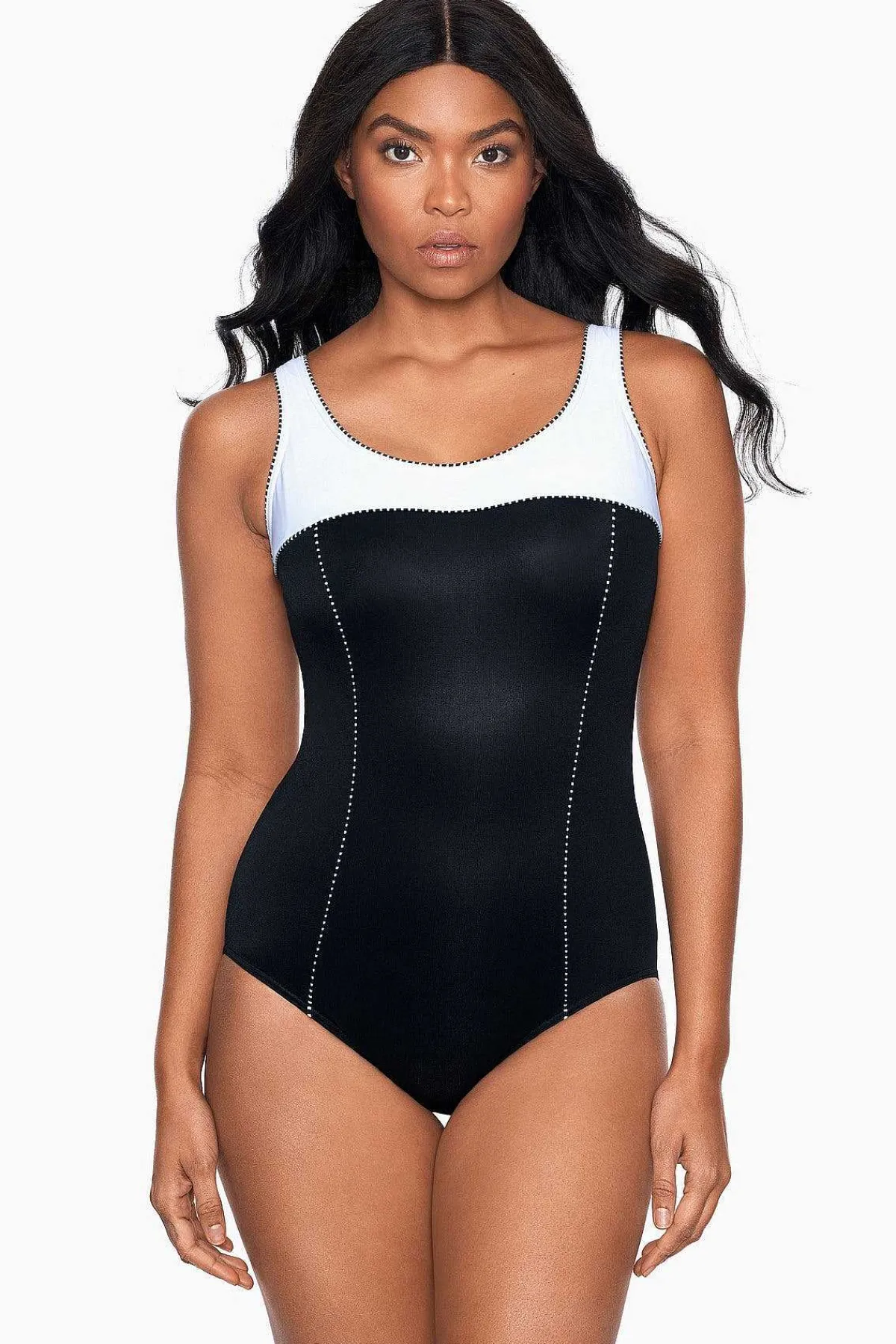 Vrouwen Miraclesuit Een Stuk|Colorblock Touche Badpak Uit Een Stuk