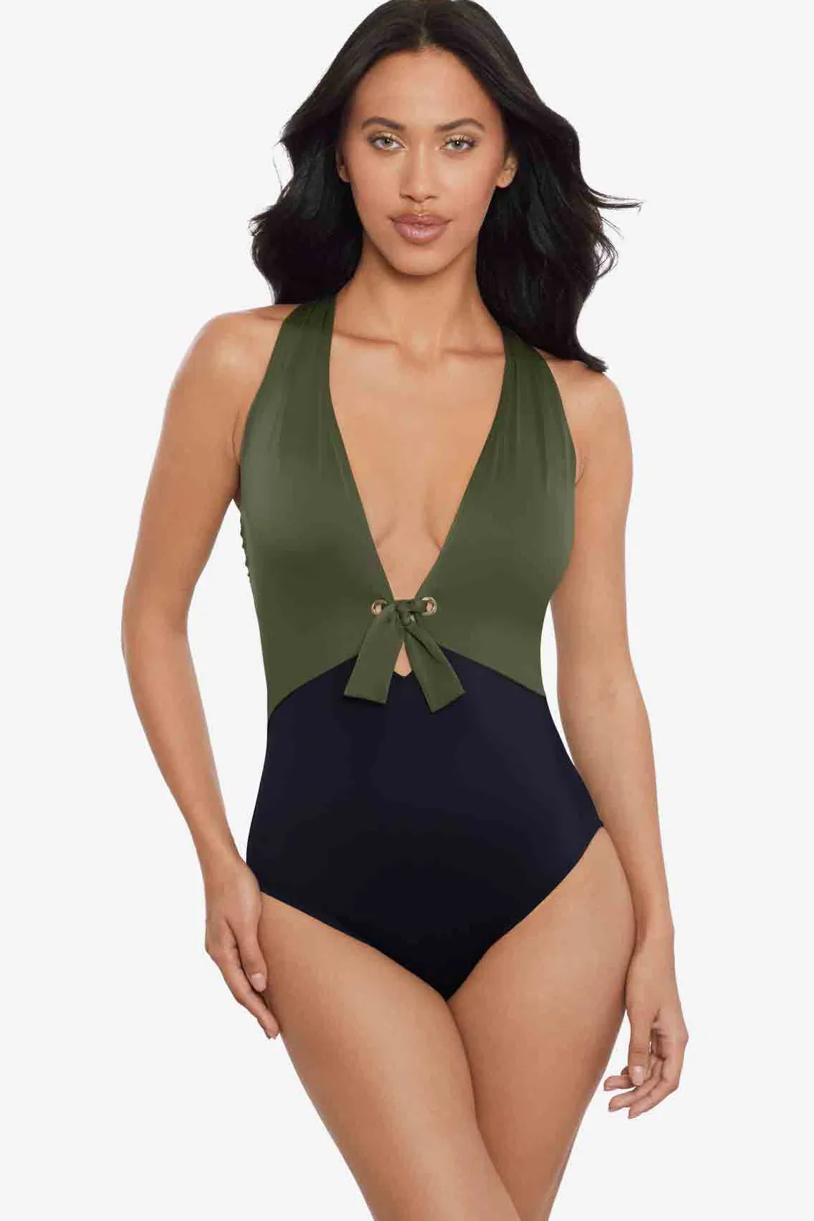 Vrouwen Miraclesuit Een Stuk|Combineer Het Halle-Badpak Uit Een Stuk