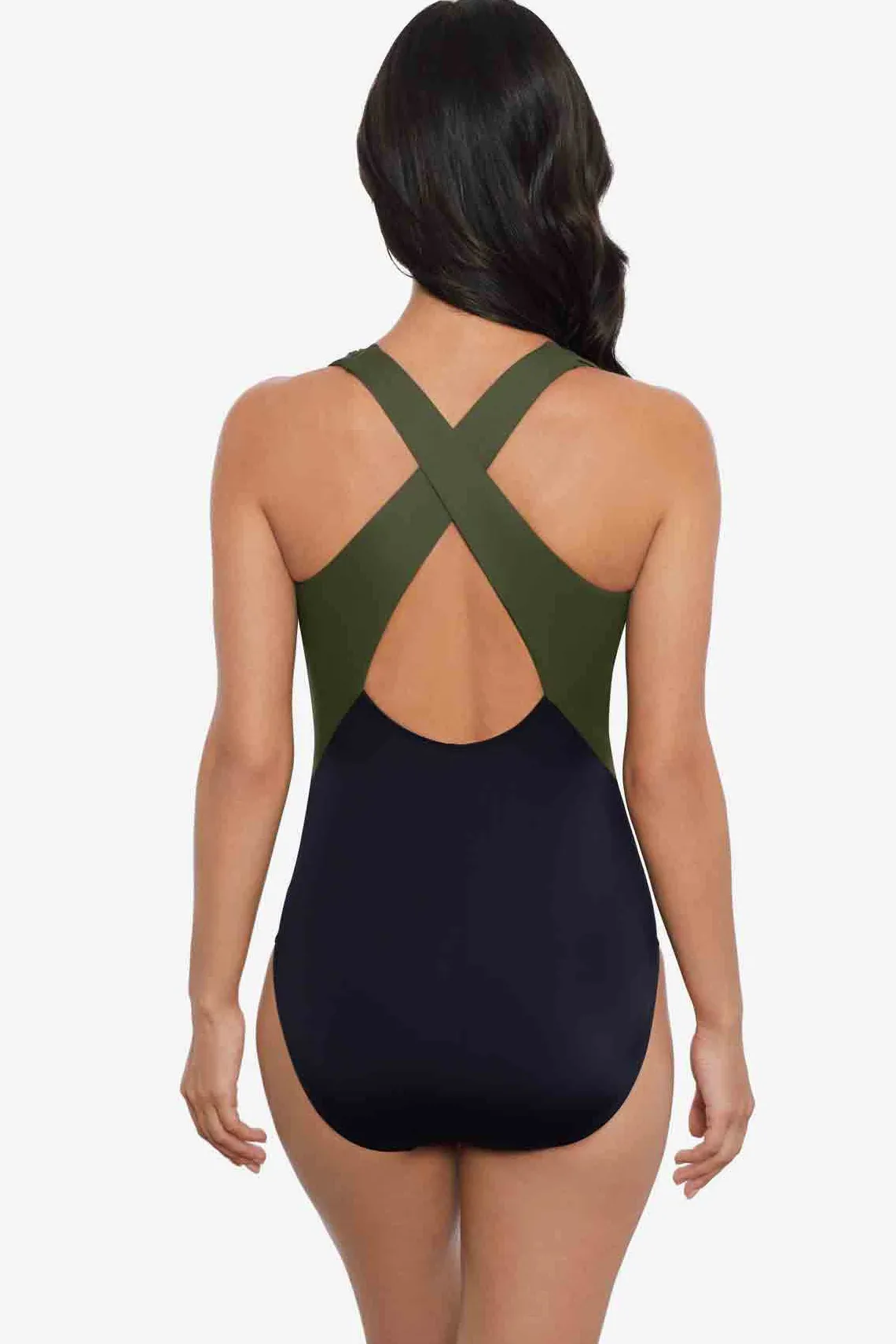 Vrouwen Miraclesuit Een Stuk|Combineer Het Halle-Badpak Uit Een Stuk