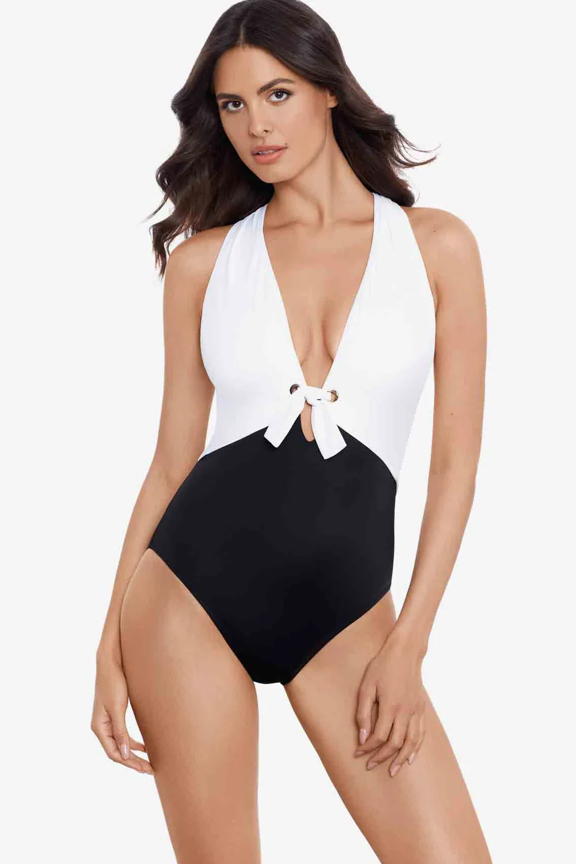 Vrouwen Miraclesuit Een Stuk|Combineer Het Halle-Badpak Uit Een Stuk