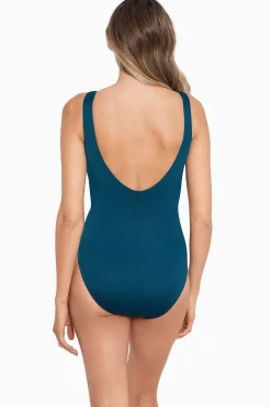 Vrouwen Miraclesuit Een Stuk|Crossover Met Mesh-Zwempak Uit Een Stuk