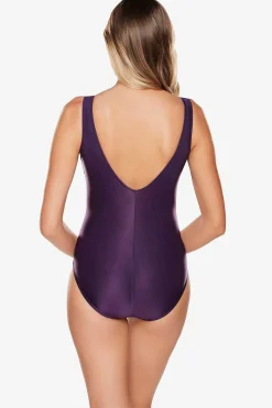 Vrouwen Miraclesuit Een Stuk|Crossover Met Mesh-Zwempak Uit Een Stuk
