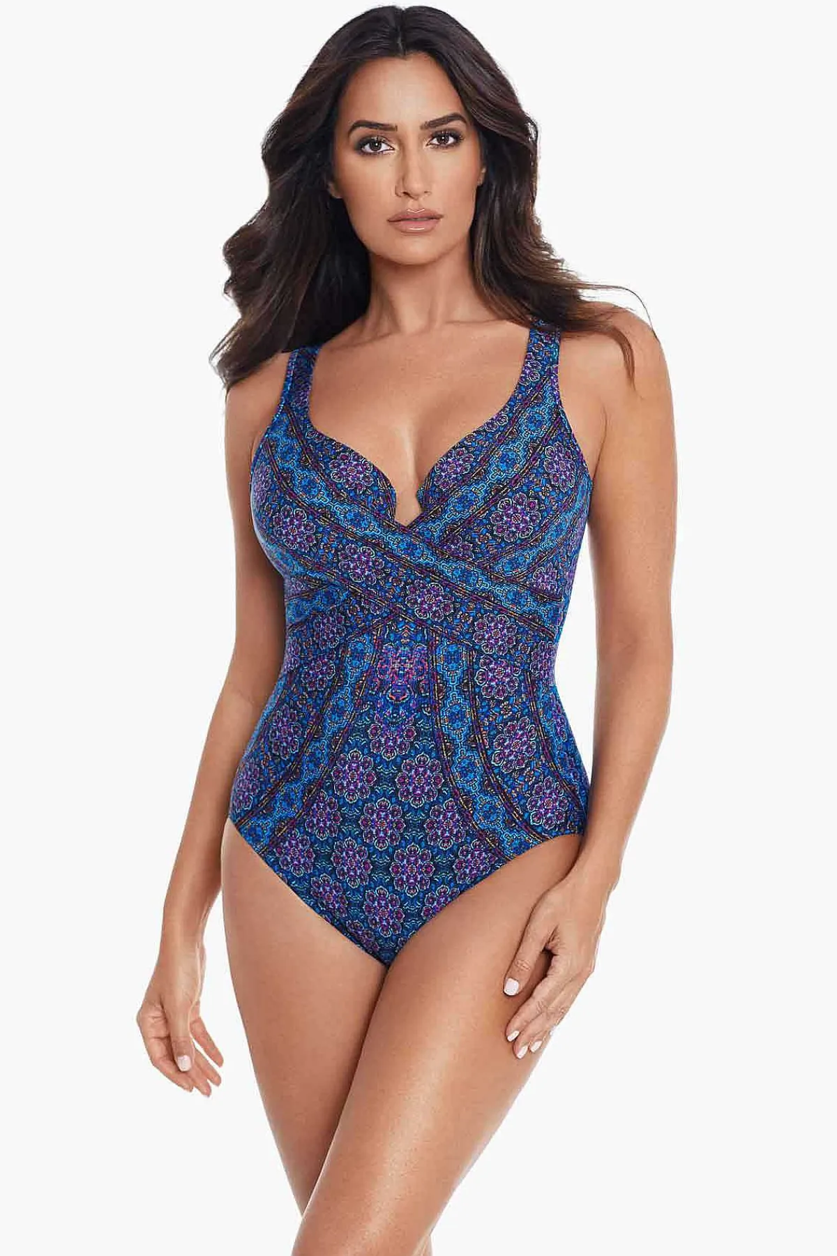 Vrouwen Miraclesuit Een Stuk|Danube Bleu Criss Cross Escape Zwempak Uit Een Stuk