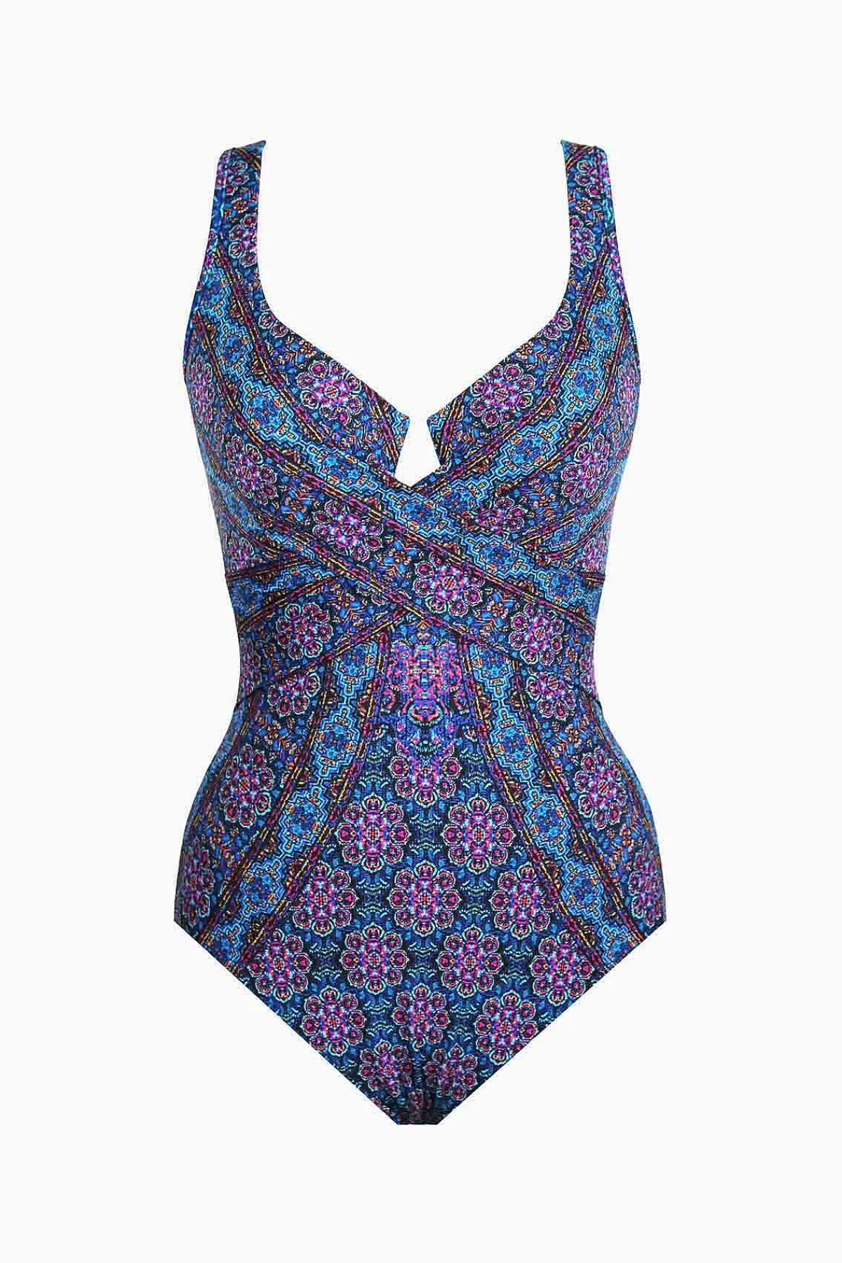 Vrouwen Miraclesuit Een Stuk|Danube Bleu Criss Cross Escape Zwempak Uit Een Stuk