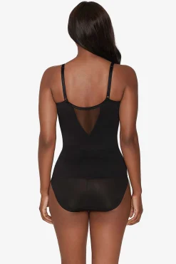 Vrouwen Miraclesuit Buikcontrole|Doorschijnend X-Firm Hemdje Met Beugel