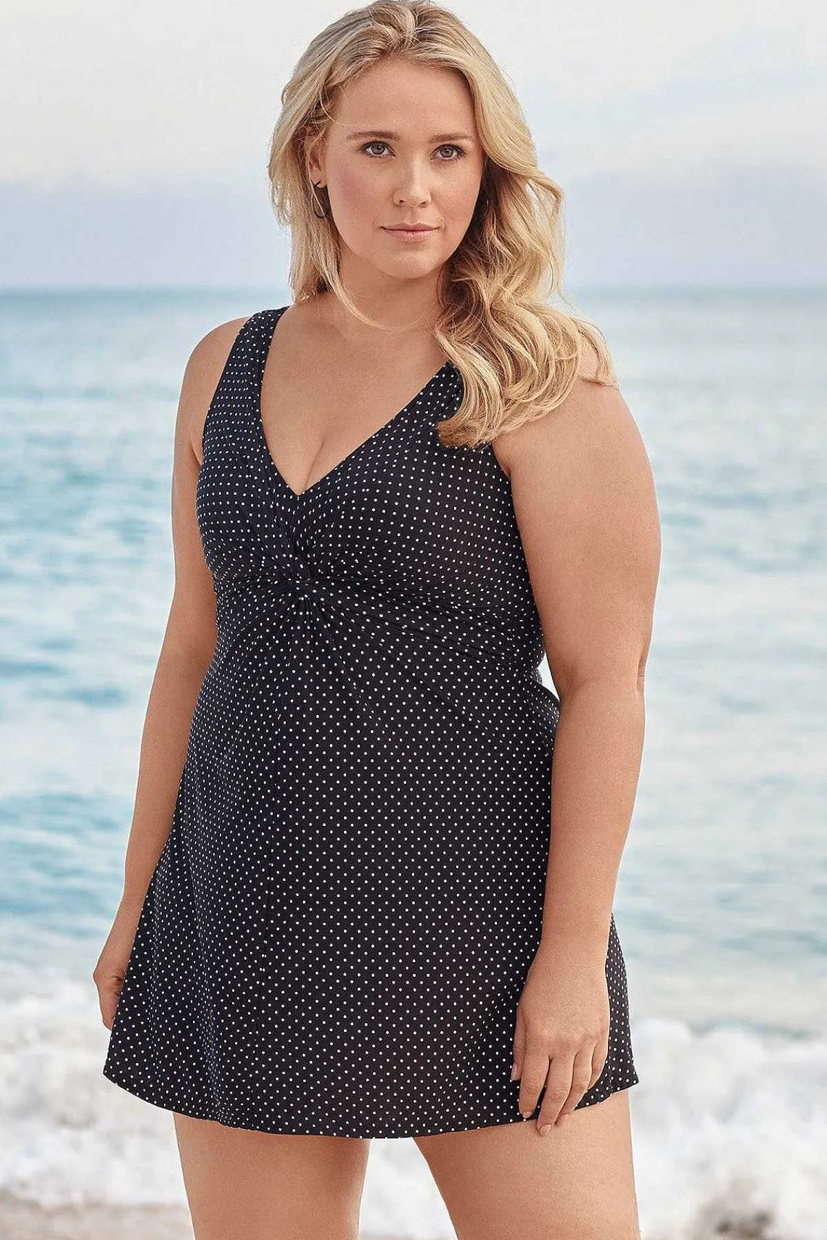 Vrouwen Miraclesuit Een Stuk|Grote Maat Pin Point Marais Zwemjurk Uit Een Stuk