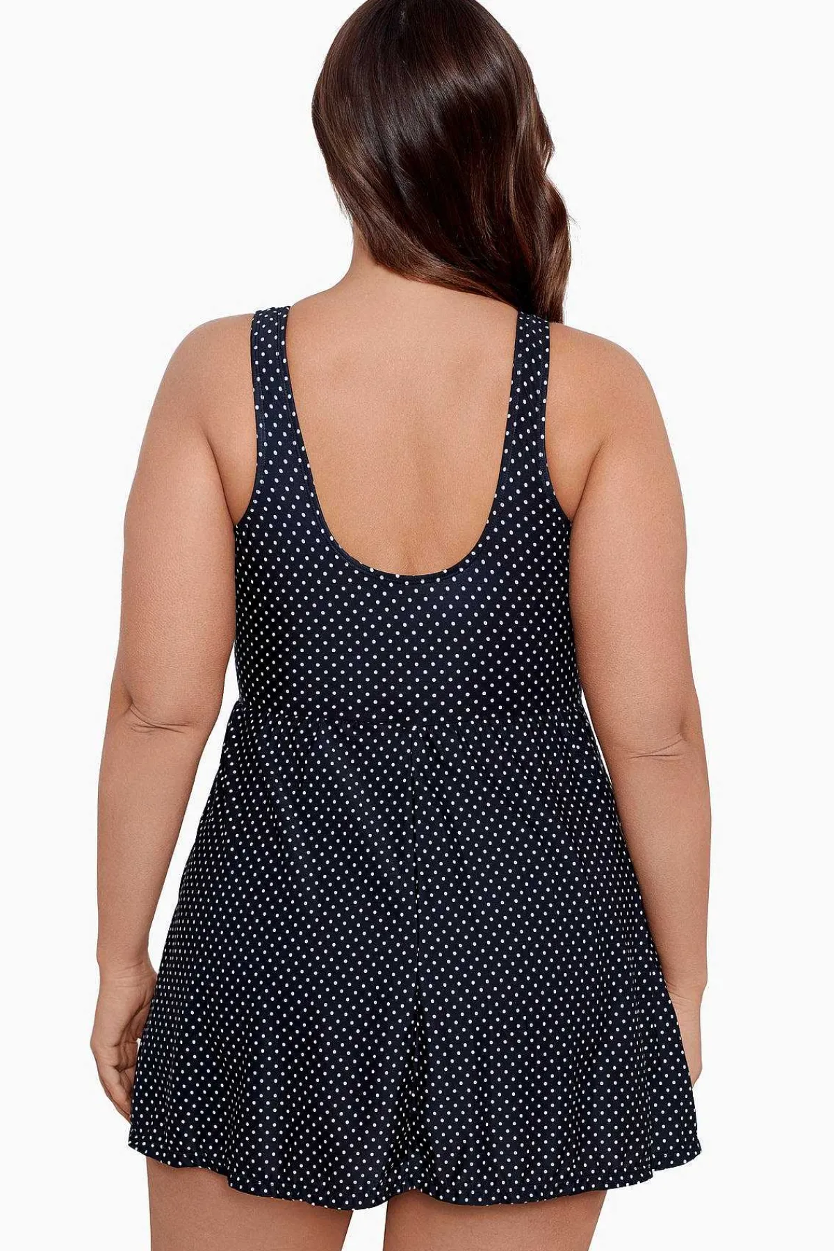 Vrouwen Miraclesuit Een Stuk|Grote Maat Pin Point Marais Zwemjurk Uit Een Stuk