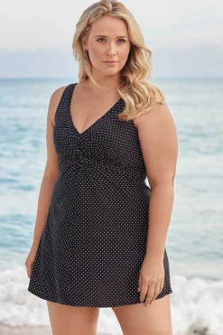 Vrouwen Miraclesuit Zwemjurk|Grote Maat Pin Point Marais Zwemjurk Uit Een Stuk