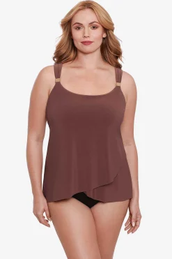 Vrouwen Miraclesuit Tankini-Topjes|Grote Maat Razzle Dazzle Tankinitop Met Beugel