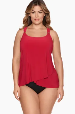 Vrouwen Miraclesuit Tankini-Topjes|Grote Maat Razzle Dazzle Tankinitop Met Beugel