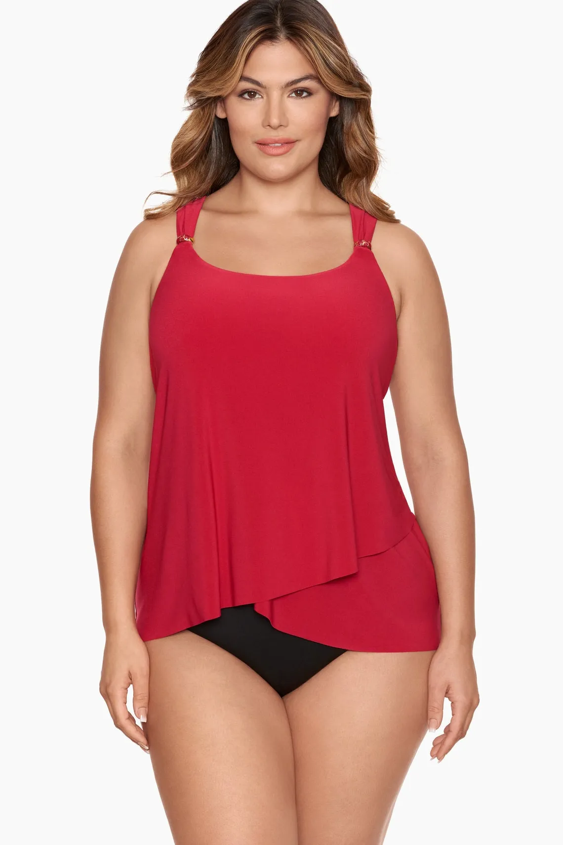 Vrouwen Miraclesuit Tankini-Topjes|Grote Maat Razzle Dazzle Tankinitop Met Beugel