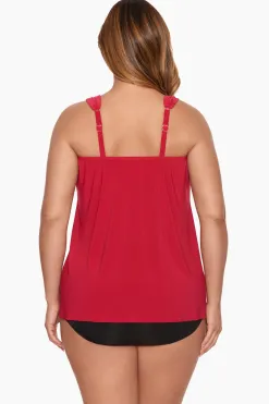 Vrouwen Miraclesuit Tankini-Topjes|Grote Maat Razzle Dazzle Tankinitop Met Beugel