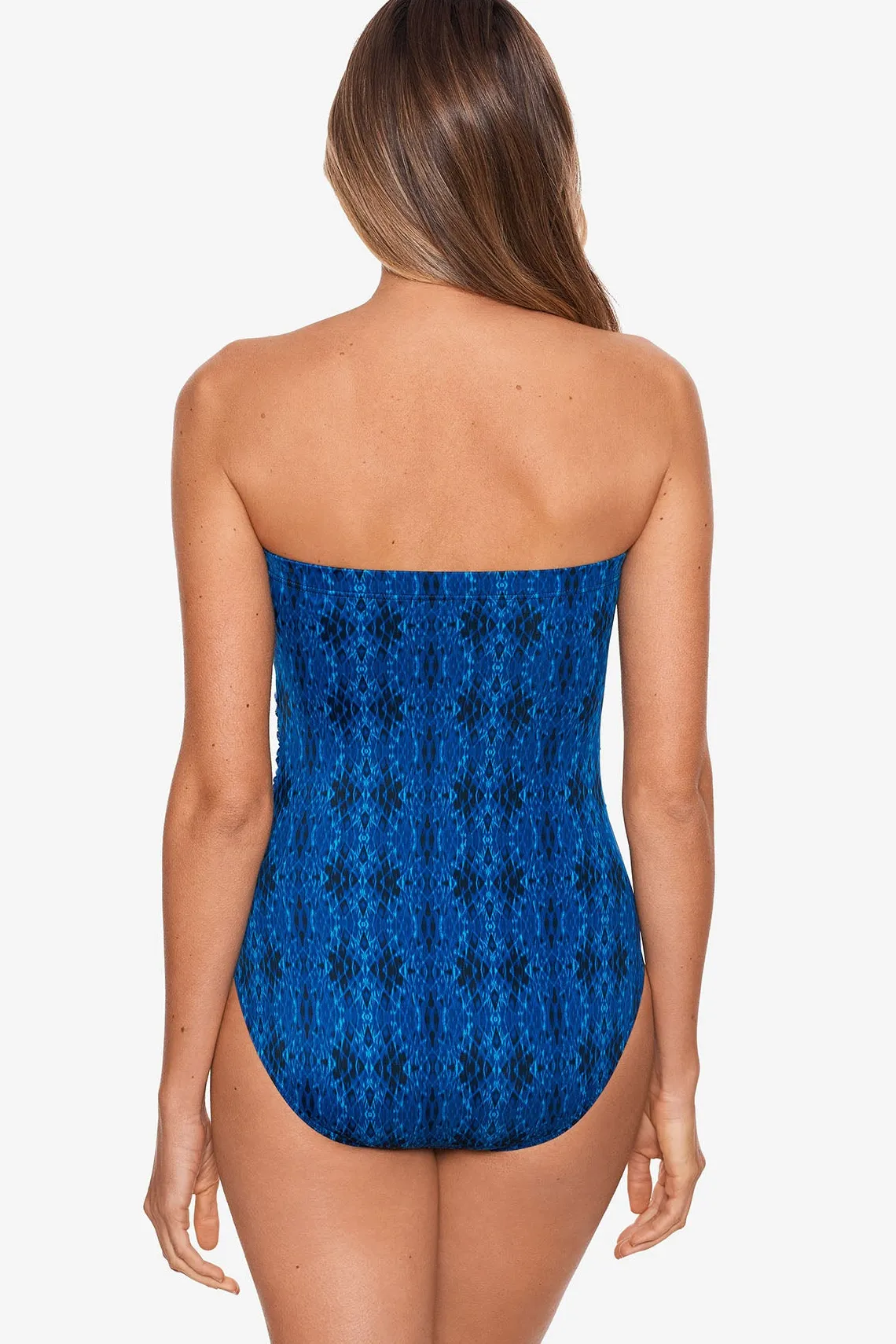 Vrouwen Miraclesuit Bandeau|Lang Torso Cascada Avanti Bandeau Badpak Uit Een Stuk