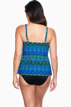 Vrouwen Miraclesuit Tankini-Topjes|Ocean Ombre Love Knot Tankinitop Dd-Cup