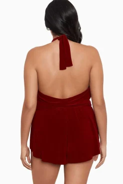 Vrouwen Miraclesuit Zwemjurk|Plus Size Bianca Eendelig Romperbadpak