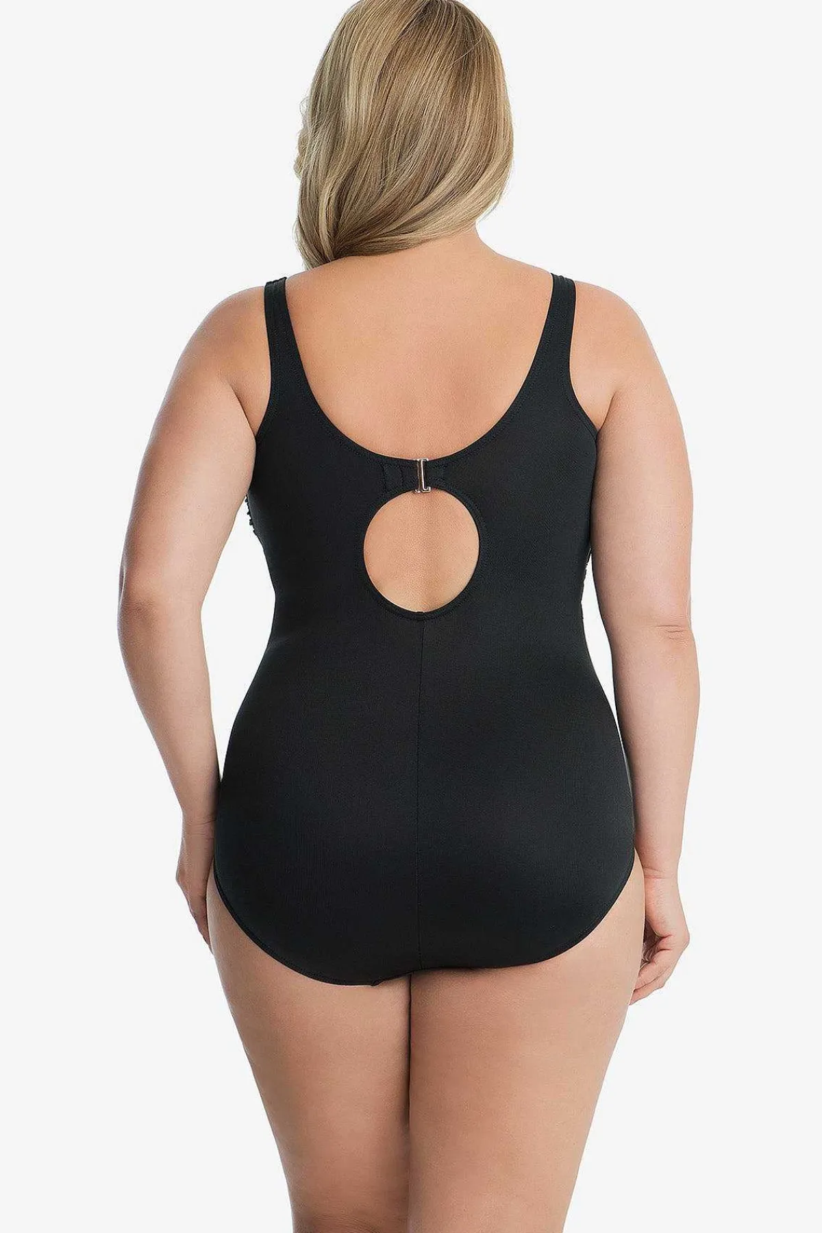 Vrouwen Miraclesuit Een Stuk|Plus Size Colorblock Helix Zwempak Uit Een Stuk