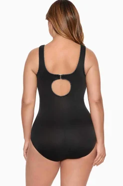 Vrouwen Miraclesuit Een Stuk|Plus Size Colorblock Touche Badpak Uit Een Stuk