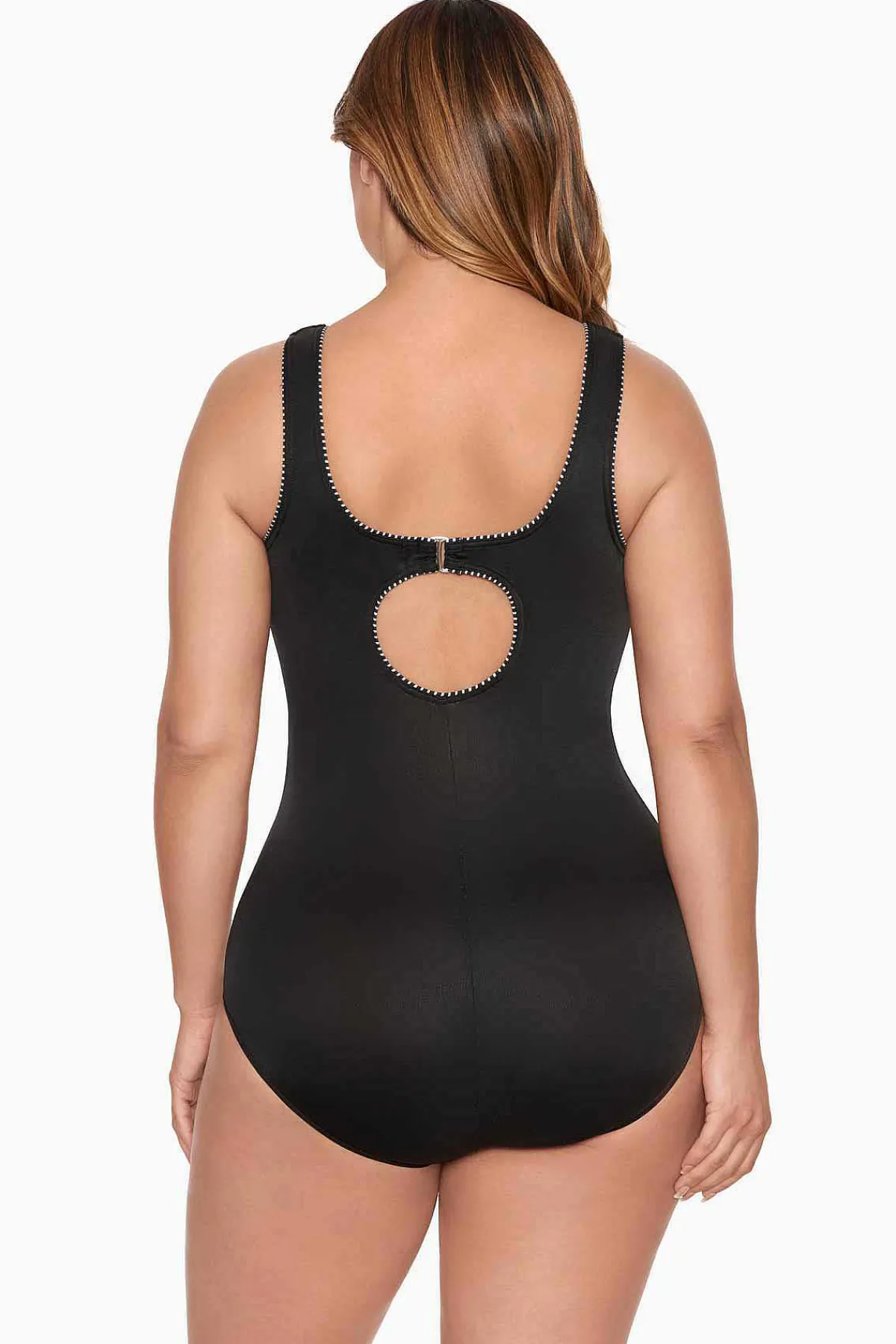 Vrouwen Miraclesuit Een Stuk|Plus Size Colorblock Touche Badpak Uit Een Stuk