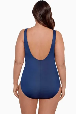 Vrouwen Miraclesuit Een Stuk|Plus Size Crossover Badpak Uit Een Stuk