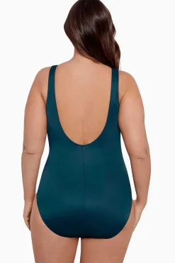Vrouwen Miraclesuit Een Stuk|Plus Size Crossover Badpak Uit Een Stuk