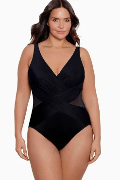 Vrouwen Miraclesuit Een Stuk|Plus Size Crossover Badpak Uit Een Stuk