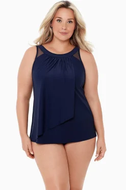 Vrouwen Miraclesuit Tankini-Topjes|Plus Size Illusionisten Ursula Tankinitop Met Beugel