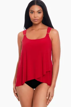 Vrouwen Miraclesuit Tankini-Topjes|Razzle Dazzle Tankinitop Met Beugel, Dd-Cup