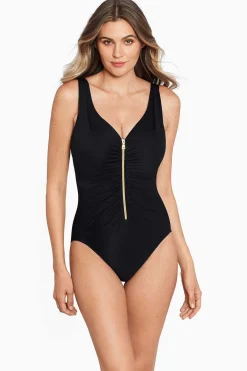 Vrouwen Miraclesuit Een Stuk|Razzle Dazzle Zipt Zwempak Uit Een Stuk