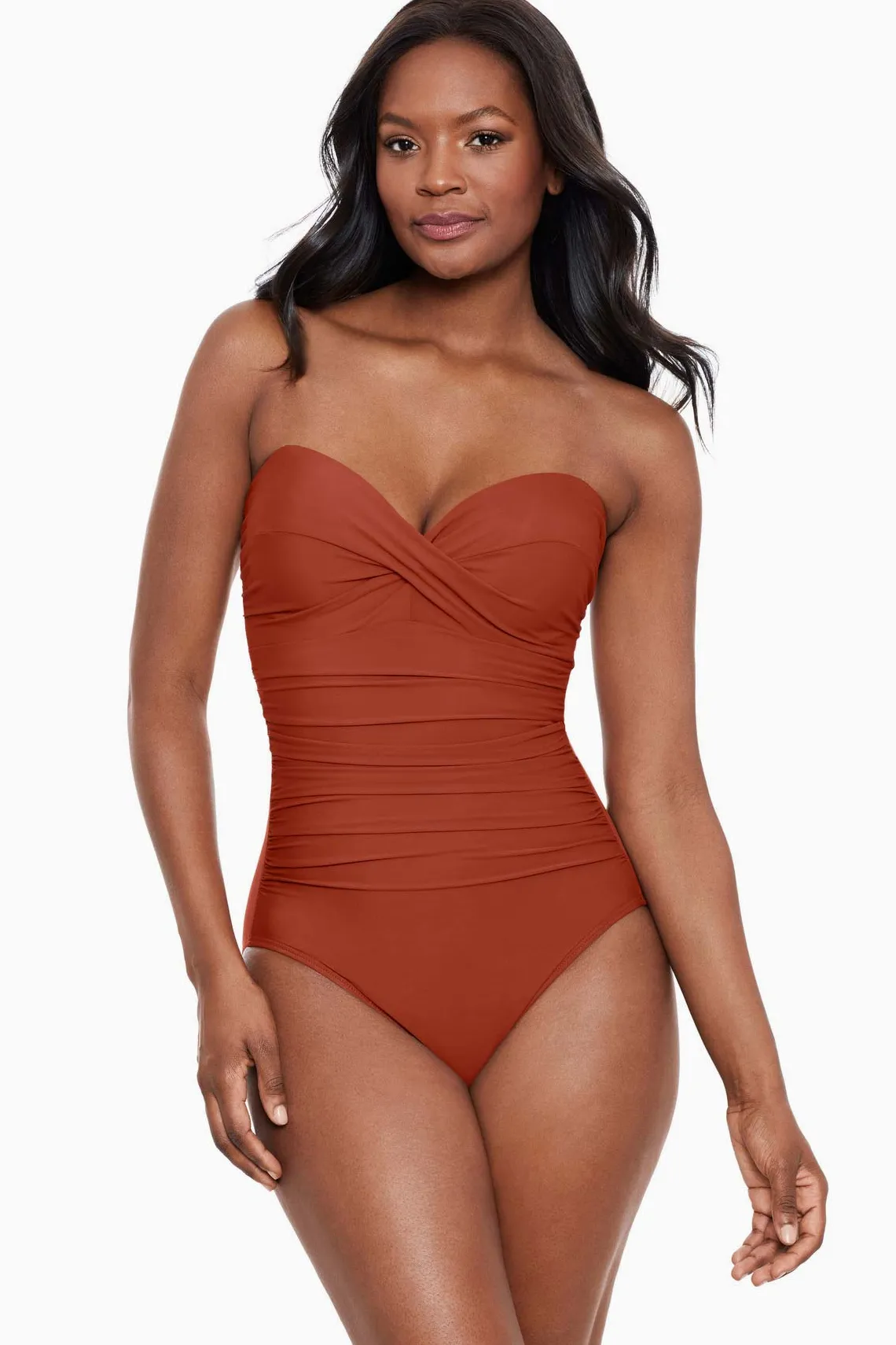 Vrouwen Miraclesuit Een Stuk|Rock Solid Madrid Bandeau-Badpak Uit Een Stuk