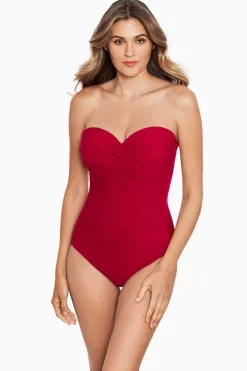 Vrouwen Miraclesuit Een Stuk|Rock Solid Madrid Bandeau-Badpak Uit Een Stuk