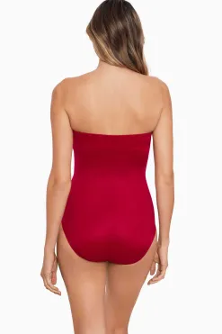 Vrouwen Miraclesuit Een Stuk|Rock Solid Madrid Bandeau-Badpak Uit Een Stuk