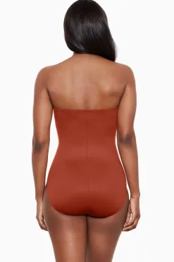 Vrouwen Miraclesuit Een Stuk|Rock Solid Madrid Bandeau-Badpak Uit Een Stuk