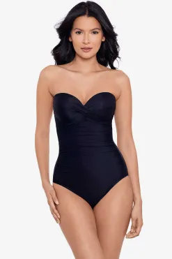 Vrouwen Miraclesuit Een Stuk|Rock Solid Madrid Bandeau-Badpak Uit Een Stuk