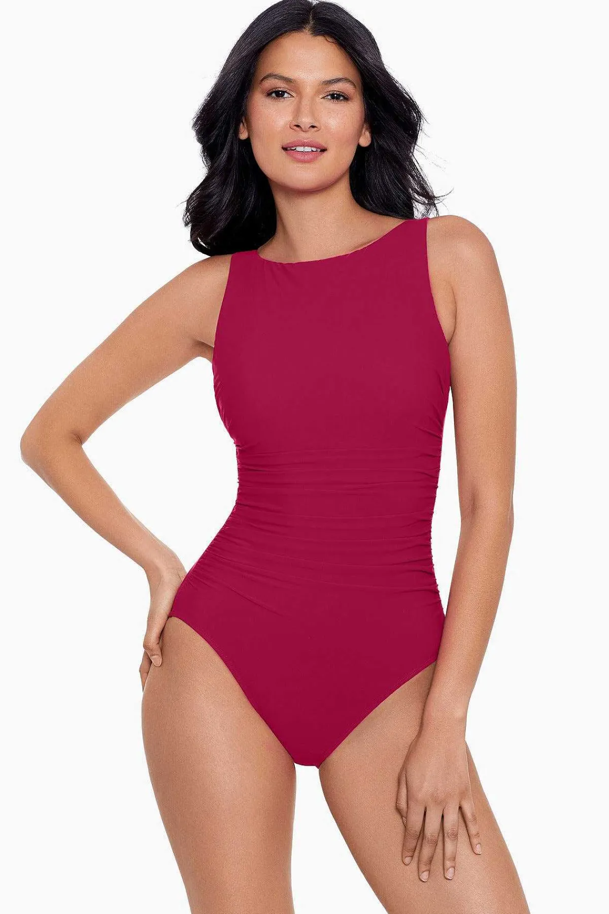 Vrouwen Miraclesuit Een Stuk|Rock Solid Regatta Zwempak Uit Een Stuk Met Hoge Hals