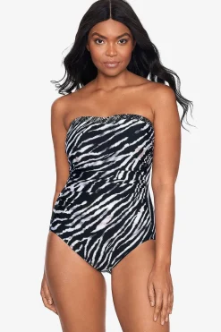 Vrouwen Miraclesuit Een Stuk|Tigre Sombra Avanti Bandeau-Badpak