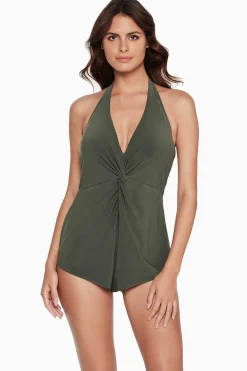 Vrouwen Miraclesuit Zwemjurk|Twister Theresa One Piece Romper-Badpak